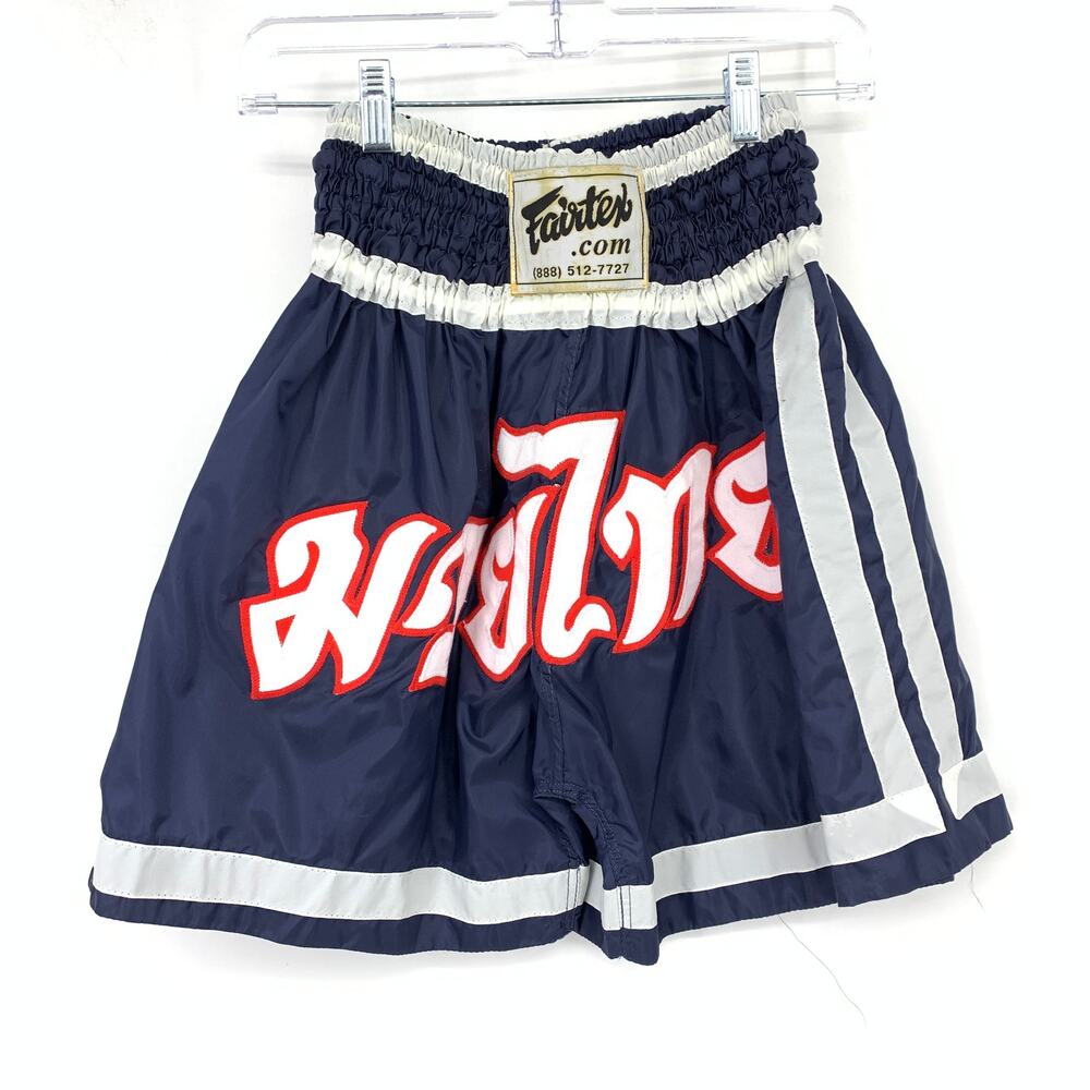 Fairtex Muay Thai Boxing MMA Shorts High Waisted Blue Red Womens Sz Medium